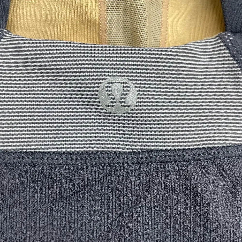 LULULEMON Push Your Limits Tank Sz 6 Gray White